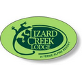 Fluorescent Green Flexo-Printed Stock Oval Roll Label (1"x1.75")